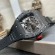 Richard Mille RM055 NTPT/RU 43mm Black Rehaut on Black Rubber Strap BBR V4 RMUL2 Super Clone