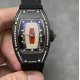 Richard Mille-RM07-01 Ladies 32mm Red Diamonds Dial on Black Rubber Strap ZF CRMA2