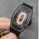 Richard Mille-RM07-01 Ladies 32mm Red Diamonds Dial on Black Rubber Strap ZF CRMA2