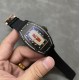 Richard Mille-RM07-01 Ladies 32mm Red Diamonds Dial on Black Rubber Strap ZF CRMA2