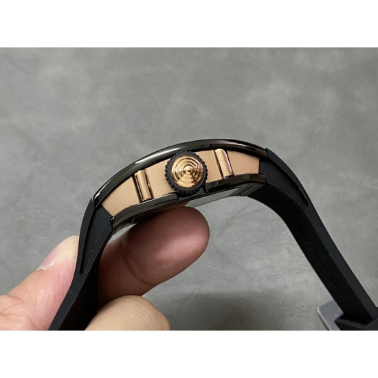 Richard Mille-RM07-01 Ladies 32mm Red Diamonds Dial on Black Rubber Strap ZF CRMA2