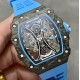 Richard Mille-RM53-01 43mm Carbon/RU Skeleton Dial JBF Tourbillon