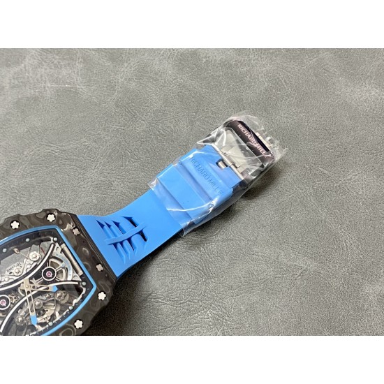 Richard Mille-RM53-01 43mm Carbon/RU Skeleton Dial JBF Tourbillon