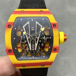 Richard Mille - RM027-03 Rafael Nadal Carbon Case On Black Nylon Strap Real Tourbillon RMF