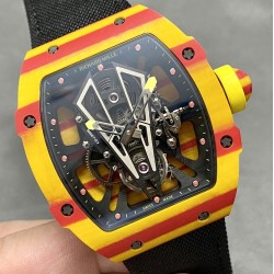 Richard Mille - RM027-03 Rafael Nadal Carbon Case On Black Nylon Strap Real Tourbillon RMF