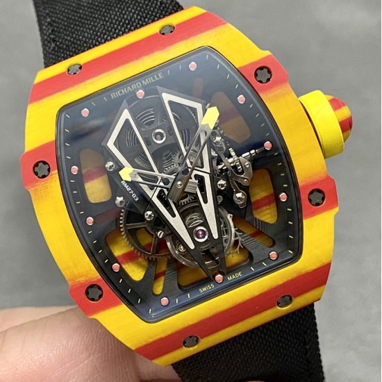 Richard Mille - RM027-03 Rafael Nadal Carbon Case On Black Nylon Strap Real Tourbillon RMF