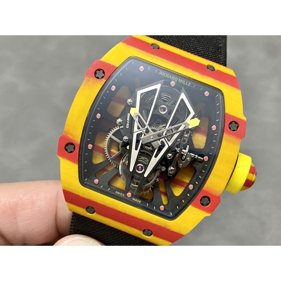 Richard Mille - RM027-03 Rafael Nadal Carbon Case On Black Nylon Strap Real Tourbillon RMF