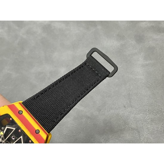 Richard Mille - RM027-03 Rafael Nadal Carbon Case On Black Nylon Strap Real Tourbillon RMF