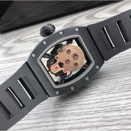 Richard Mille - RM052-01 43mm Black Bezel Rose Gold Skeleton PVD/RU JBF Tourbillon