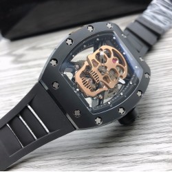 Richard Mille - RM052-01 43mm Black Bezel Rose Gold Skeleton PVD/RU JBF Tourbillon