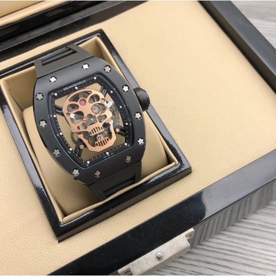 Richard Mille - RM052-01 43mm Black Bezel Rose Gold Skeleton PVD/RU JBF Tourbillon