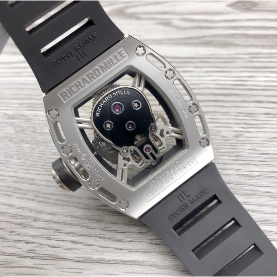 Richard Mille - RM052-01 44mm Titanium Bezel Titanium Skeleton Rubber Strap JBF Tourbillon