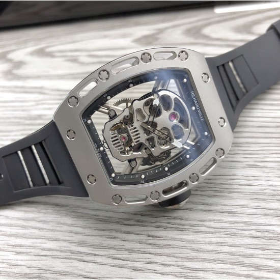 Richard Mille - RM052-01 44mm Titanium Bezel Titanium Skeleton Rubber Strap JBF Tourbillon