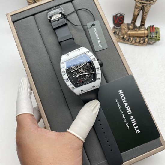 Richard Mille - RM61-01 Yohan Blake 43mm White NTPT on Black Rubber Strap ZF RMUL2