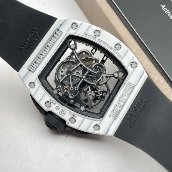 Richard Mille - RM61-01 Yohan Blake 43mm White NTPT on Black Rubber Strap ZF RMUL2