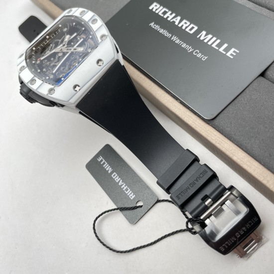 Richard Mille - RM61-01 Yohan Blake 43mm White NTPT on Black Rubber Strap ZF RMUL2