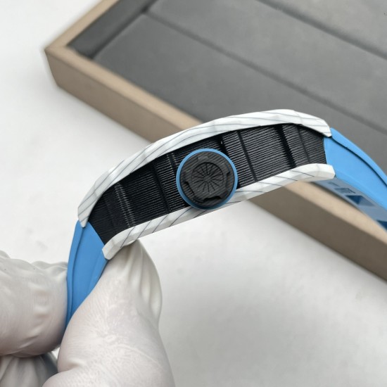 Richar Mille - RM12-01 42mm Real Tourbillon RMF Best Edition Skeleton Dial on Blue Rubber Strap