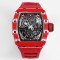 Richard Mille - RM35-02 RAFAEL NADAL 43mm NTPT Carbon Case Skeleton Dial With Red Rubber Strap BBR Clone RMAL1