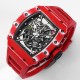 Richard Mille - RM35-02 RAFAEL NADAL 43mm NTPT Carbon Case Skeleton Dial With Red Rubber Strap BBR Clone RMAL1