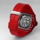 Richard Mille - RM35-02 RAFAEL NADAL 43mm NTPT Carbon Case Skeleton Dial With Red Rubber Strap BBR Clone RMAL1
