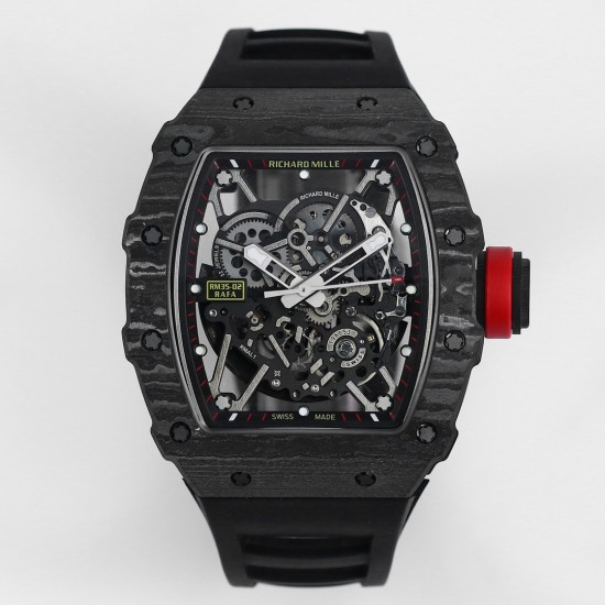 Richard Mille - RM35-02 RAFAEL NADAL 44.5mm Skeleton NTPT Dial on Black Strap BBR RMAL1 Super Clone