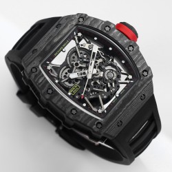 Richard Mille - RM35-02 RAFAEL NADAL 44.5mm Skeleton NTPT Dial on Black Strap BBR RMAL1 Super Clone