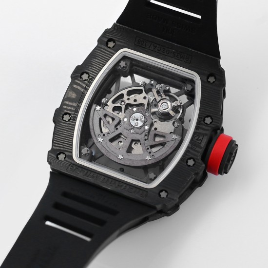 Richard Mille - RM35-02 RAFAEL NADAL 44.5mm Skeleton NTPT Dial on Black Strap BBR RMAL1 Super Clone