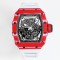 Richard Mille - RM35-02 RAFAEL NADAL 43mm NTPT Carbon Case Skeleton Dial With White Rubber Strap BBR  RMAL1 Clone Super