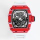 Richard Mille - RM35-02 RAFAEL NADAL 43mm NTPT Carbon Case Skeleton Dial With White Rubber Strap BBR  RMAL1 Clone Super