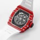 Richard Mille - RM35-02 RAFAEL NADAL 43mm NTPT Carbon Case Skeleton Dial With White Rubber Strap BBR  RMAL1 Clone Super