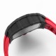 Richard Mille - RM35-02 RAFAEL NADAL 44.5mm NTPT Carbon Skeleton Dial on Red Strap BBR RMAL1 Super Clone