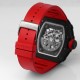 Richard Mille - RM35-02 RAFAEL NADAL 44.5mm NTPT Carbon Skeleton Dial on Red Strap BBR RMAL1 Super Clone