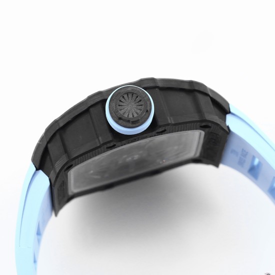 Richard Mille - RM35-02 RAFAEL NADAL 44.5mm NTPT Carbon Skeleton Dial on Blue Strap BBR RMAL1 Super Clone