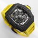 Richard Mille - RM35-02 RAFAEL NADAL 44.5mm NTPT Carbon Skeleton Dial on Yellow Strap BBR RMAL1 Super Clone