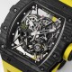 Richard Mille - RM35-02 RAFAEL NADAL 44.5mm NTPT Carbon Skeleton Dial on Yellow Strap BBR RMAL1 Super Clone