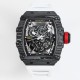 Richard Mille - RM35-02 RAFAEL NADAL 44.5mm NTPT Carbon Skeleton Dial on White Strap BBR RMAL1 Super Clone