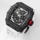 Richard Mille - RM35-02 RAFAEL NADAL 44.5mm NTPT Carbon Skeleton Dial on White Strap BBR RMAL1 Super Clone