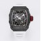 Richard Mille - RM35-01 44.5mm Skeleton NTPT Dial on White Strap BBR RMUL3 Super Clone
