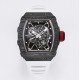 Richard Mille - RM35-01 44.5mm Skeleton NTPT Dial on White Strap BBR RMUL3 Super Clone