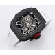 Richard Mille - RM35-01 44.5mm Skeleton NTPT Dial on White Strap BBR RMUL3 Super Clone