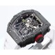 Richard Mille - RM35-01 44.5mm Skeleton NTPT Dial on White Strap BBR RMUL3 Super Clone