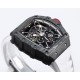 Richard Mille - RM35-01 44.5mm Skeleton NTPT Dial on White Strap BBR RMUL3 Super Clone