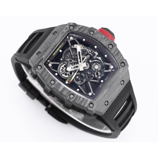 Richard Mille - RM35-01 44.5mm Skeleton NTPT Dial Black White Strap BBR RMUL3 Super Clone