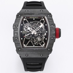 Richard Mille - RM35-01 44.5mm Skeleton NTPT Dial Black White Strap BBR RMUL3 Super Clone