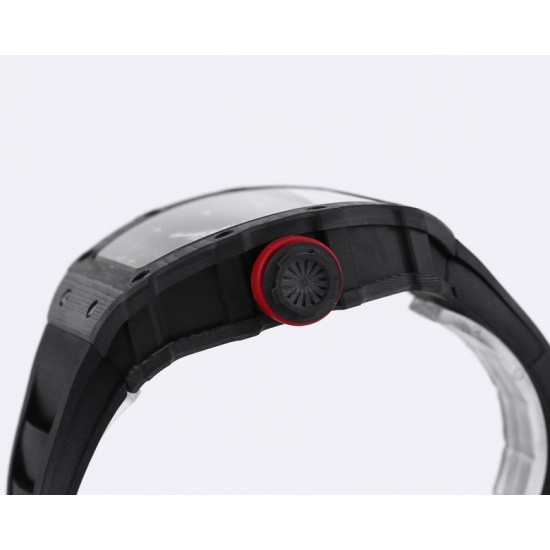 Richard Mille - RM35-01 44.5mm Skeleton NTPT Dial Black White Strap BBR RMUL3 Super Clone