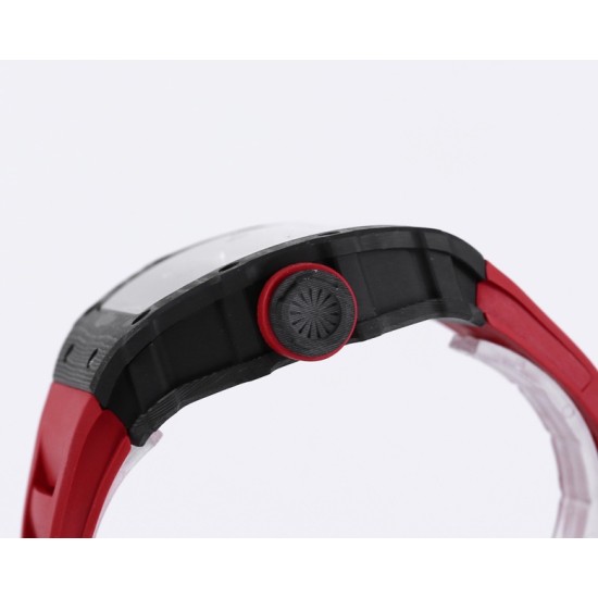 Richard Mille - RM35-01 44.5mm Skeleton NTPT Dial on Red Strap BBR RMUL3 Super Clone