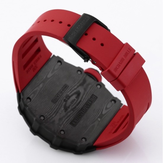 Richard Mille - RM35-01 44.5mm Skeleton NTPT Dial on Red Strap BBR RMUL3 Super Clone