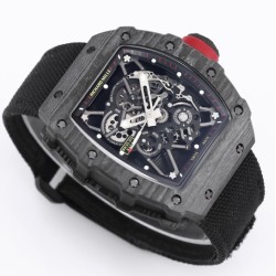 Richard Mille - RM35-01 44.5mm Skeleton NTPT Dial on Black Nylon Strap BBR RMUL3 Super Clone
