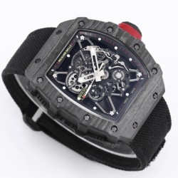 Richard Mille - RM35-01 44.5mm Skeleton NTPT Dial on Black Nylon Strap BBR RMUL3 Super Clone