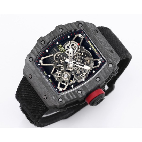 Richard Mille - RM35-01 44.5mm Skeleton NTPT Dial on Black Nylon Strap BBR RMUL3 Super Clone